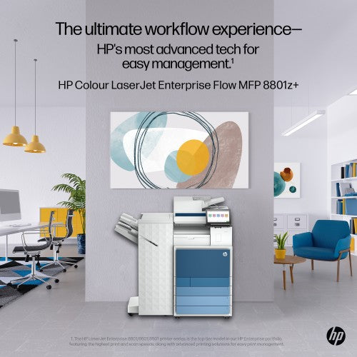 HP LaserJet Enterprise 8801z+ Multifunction Color Printer, Only Ethernet; Duplex; Copier, Scanner