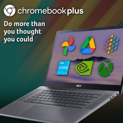 Acer Chromebook Plus 515 (CB515-2H) - Intel Core i3, 8GB, 256GB SSD, 15.6" Full HD display, Chrome OS