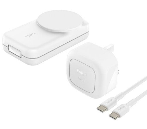 Belkin WIZ036MYWH mobile device charger Headphones, Smartphone White USB Wireless charging Fast charging Indoor
