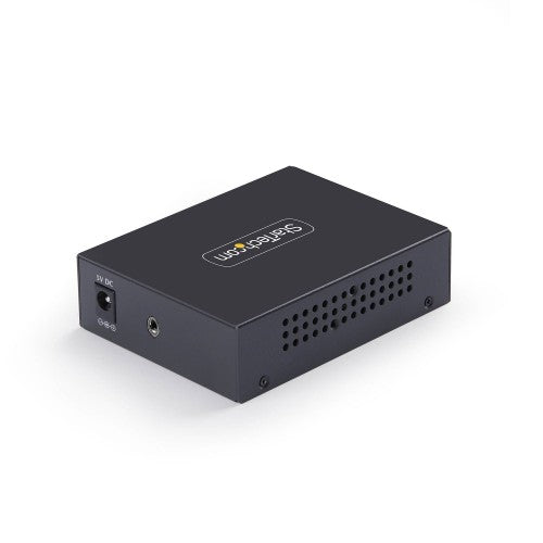 StarTech.com 10GbE Multi-Gigabit SFP+ Fiber Media Converter, 10G/5G/2.5G/1G/100M RJ-45 to 10GBASE-X SFP+, Single-Mode, Multi-Mode, 16K Jumbo Frames, TAA Compliant