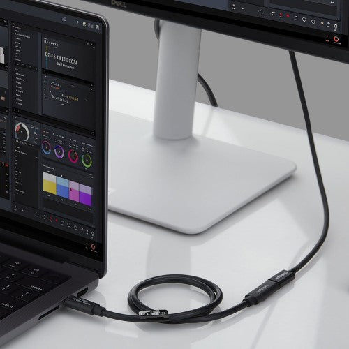 StarTech.com 2ft (60cm) 40Gbps USB4 Extension Cable, Thunderbolt 4 Compatible, 240W Charging, 8K 60Hz/4K 240Hz, USB-C Extender Cord, DP2.1 Type C Male to Female, MacBook, iPhone, iPad
