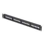 StarTech.com 24 Port 1U Blank Keystone Patch Panel, Rackmount Cat6 Patch Panel for RJ45 UTP Ethernet Network Jacks
