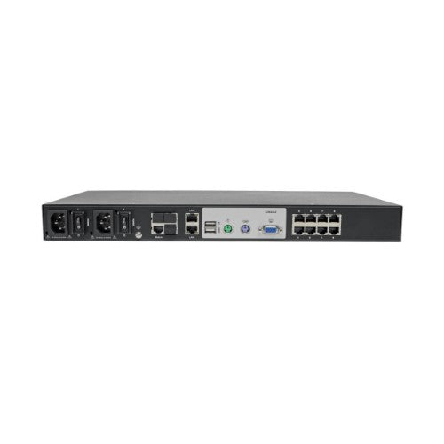 Tripp Lite B064-008-01-IPG 8-Port Cat5 KVM over IP Switch with Virtual Media - 1 Local & 1 Remote User, 1U Rack-Mount, TAA