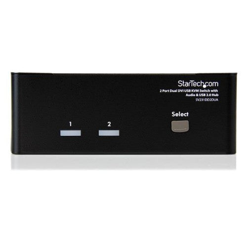 StarTech.com 2 Port Dual DVI USB KVM Switch with Audio & USB 2.0 Hub