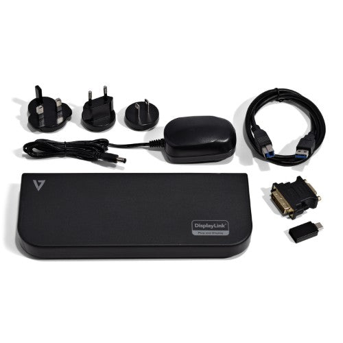 V7 UDDS2 laptop dock/port replicator Docking USB 2.0 Black