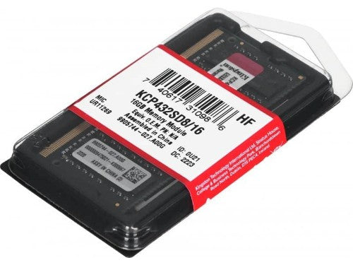 Kingston Technology KCP432SD8/16 memory module 16 GB 1 x 16 GB DDR4 3200 MT/s