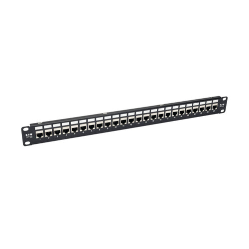 Tripp Lite N254-024-SH-6A 24-Port 1U Rack-Mount STP Shielded Cat6a Feedthrough Patch Panel, RJ45 Ethernet, TAA
