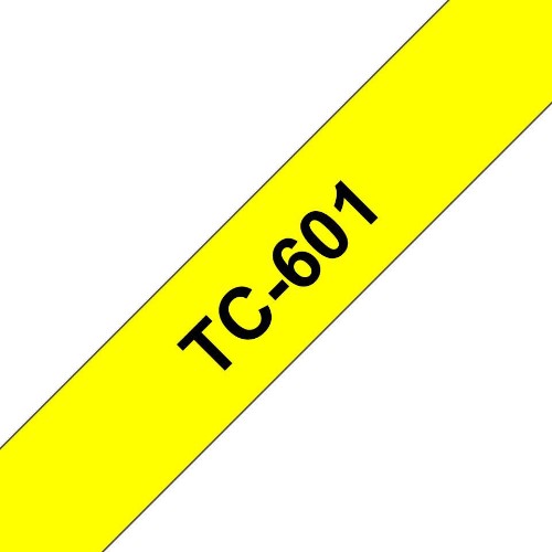 Brother TC-601 DirectLabel black on yellow 12mm x 7,7m for Brother P-Touch TC 9-12mm