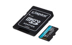 Kingston Technology 128GB microSDXC Canvas Go Plus Gen4 200MB/s A2 U3 V30 Card + Adapter