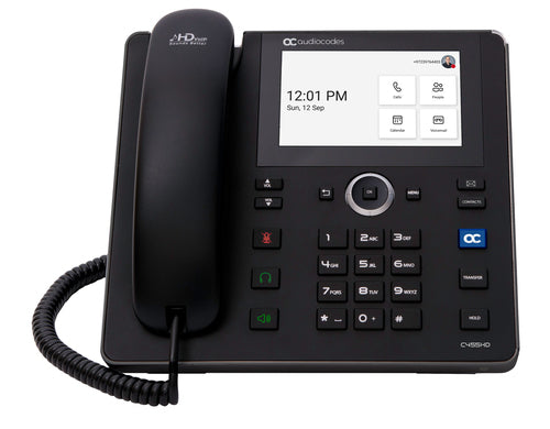 AudioCodes Teams C455HD TAA IP-Phone PoE GbE black with integrated BT and Dual Band Wi-Fi