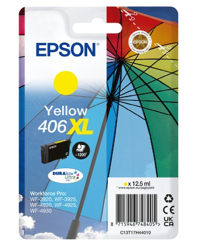 Epson C13T17H44010/406XL Ink cartridge yellow high-capacity 12.5ml for Epson  WF-3920