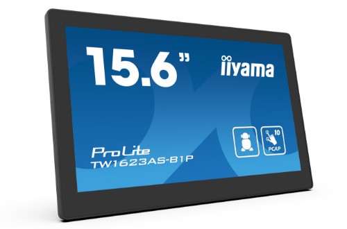 iiyama TW1623AS-B1P computer monitor 39.6 cm (15.6") 1920 x 1080 pixels Double Full HD Touchscreen Black