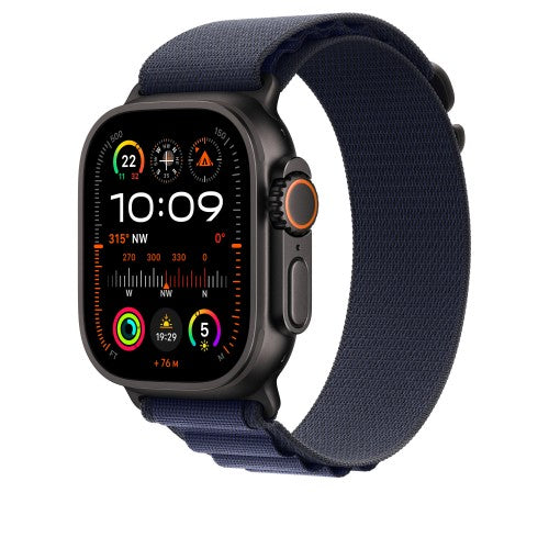 Apple 49mm Navy Alpine Loop - Large - Black Titanium Finish