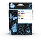 HP 6ZC74AE/912 Ink cartridge multi pack Bk,C,M,Y, 4x300 pages 17.08ml 8,3ml + 3x2,9ml Pack=4 for HP OJ Pro 8010/e/8020