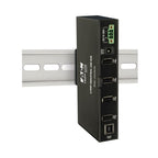 Tripp Lite U223-004-IND 4-Port Industrial-Grade USB 2.0 Hub - 15 kV ESD Immunity, Metal Housing, Mountable
