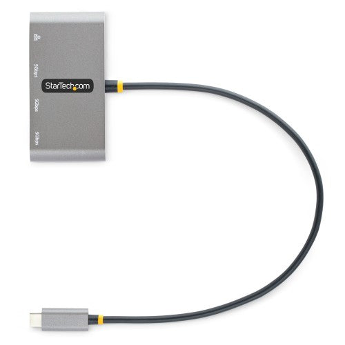 StarTech.com 3-Port USB-C Hub with Ethernet - 3x USB-A - Gigabit Ethernet - USB 3.0 5Gbps - Bus-Powered - 1ft/30cm Long USB Type-C Host Cable - GbE - Portable USB-C to USB-A Hub