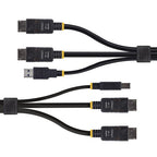 StarTech.com 6ft (1.8m) Dual-DisplayPort and USB 5Gbps KVM Cable, 4K 60Hz, Universally Compatible DP 1.2/USB 3.0 Combo Cable for Dual-Monitor KVM Switches
