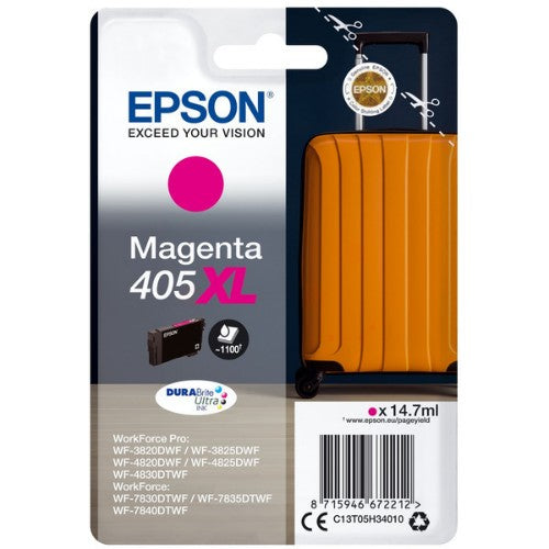 Epson C13T05H34010/405XL Ink cartridge magenta high-capacity, 1.1K pages 14.7ml for Epson WF-3820/7830