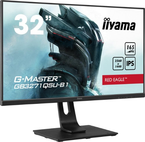 iiyama G-MASTER Unleash your full gaming potential with the 165Hz GB3271QSU Red Eagle guaranteeing 1ms MPRT
