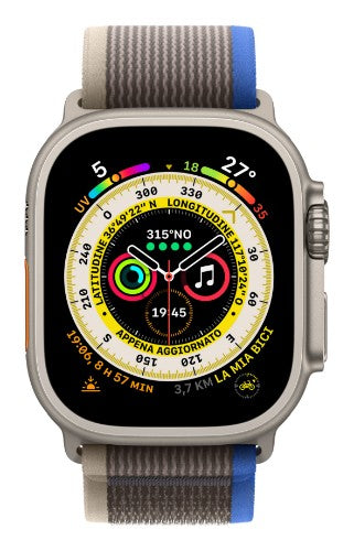 Apple Watch Ultra OLED 49 mm Digital 410 x 502 pixels Touchscreen 4G Titanium Wi-Fi GPS (satellite)