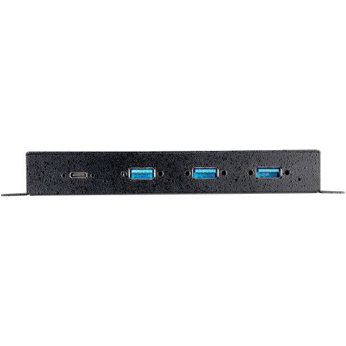 StarTech.com 4 Port USB C Hub 10Gbps - Metal Industrial USB Type-C Hub w/ 3xUSB-A & 1xUSB-C - ESD & Surge Protection - USB-C or USB-A Host - Self-Powered Mountable USB 3.2/3.1 Gen 2 Hub~4-Port USB C Hub 10Gbps - Metal Industrial USB Type-C Hub w/ 3xUSB-A