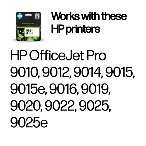 HP 3JA30AE/963XL Ink cartridge black high-capacity, 2K pages 47.86ml for HP OJ Pro 9010/e/9020/9020 e
