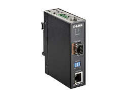 D-Link 100/1000 Mbps to SFP Industrial Media Converter with -40 to 70 °C operating range