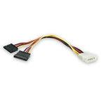 StarTech.com 12in LP4 to 2x SATA Power Y Cable Adapter