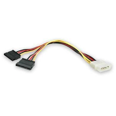 StarTech.com 12in LP4 to 2x SATA Power Y Cable Adapter
