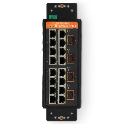 SilverNet SIL 73416MP network switch Managed L2 Gigabit Ethernet (10/100/1000) Power over Ethernet (PoE) Black