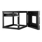 StarTech.com 4-Post 8U Hinged Wall-Mount Network Rack, 19" Open Frame Server Rack with 19.8in Mounting Depth, Wall Mount Swing Out Data Rack for IT / AV / Patch Panel / Computer Equipment