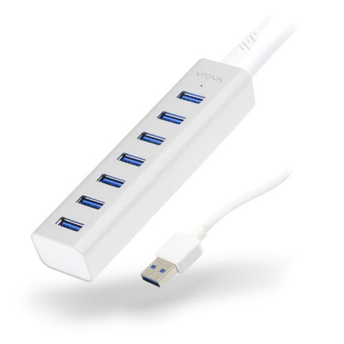 ALOGIC 7 Port USB Hub - Aluminium Unibody with Power Adapter - Prime Series