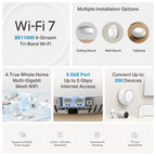 TP-Link DECO BE65-POE Tri-band (2.4 GHz / 5 GHz / 6 GHz) Wi-Fi 7 (802.11be) White 2 Internal