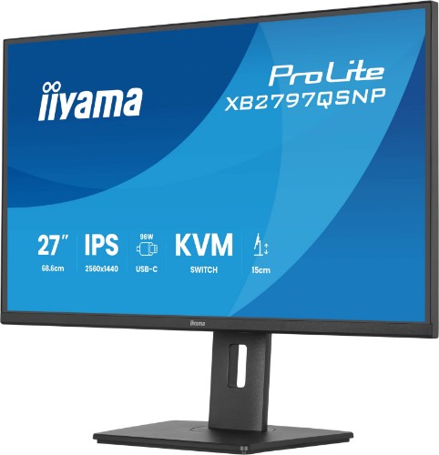iiyama ProLite XB2797QSNP-B1 computer monitor 68.6 cm (27") 2560 x 1440 pixels Quad HD LCD Black