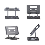 StarTech.com Rotating Laptop Stand, 360 Swivel, Ergonomic Desk Riser for Computer, Elevated Tray w/ Adjustable Tilt, Max 11lb/5kg, Aluminum Build, Portable Design