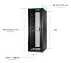 APC NetShelter SX Server Rack Gen 2, 45U, 2124H x 750W x 1070D mm, with Sides, Black