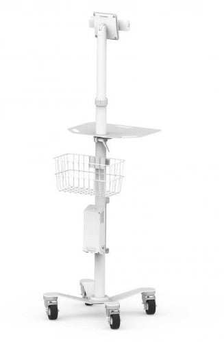Compulocks Universal Tablet Cling Medical Rolling Kiosk White