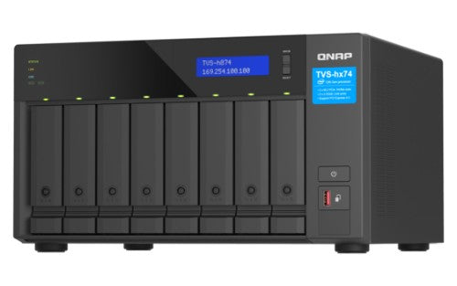 QNAP TVS-h874 NAS Tower Intel® Core™ i7 32 GB DDR4 0 TB QuTS hero Black