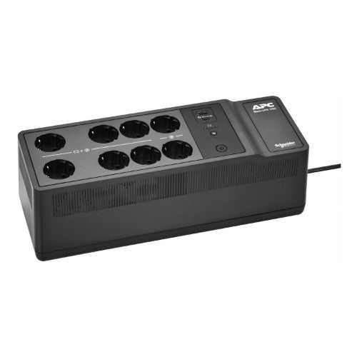 APC Back-UPS, 1050VA/600W Floor/Wall Mount, 230V, 8x UNEL outlets, USB Type A+C Port, User Replaceable Battery