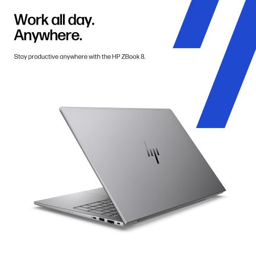 HP ZBook 8 G1i Data Science Intel Core Ultra 9 285H Mobile workstation 35.6 cm (14") WUXGA 64 GB DDR5-SDRAM 1 TB SSD NVIDIA RTX 500 Ada Wi-Fi 7 (802.11be) Windows 11 Pro AI Workstation, AI PC Silver