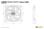 be quiet! Light Wings White | 140mm PWM Triple Pack Computer case Fan 14 cm 3 pc(s)