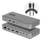 StarTech.com USB4 Docking Station, Driverless Dual 4K 144Hz for Mac and Windows, Universal USB-C Dock with DisplayPort, 100W PD and 2.5GbE
