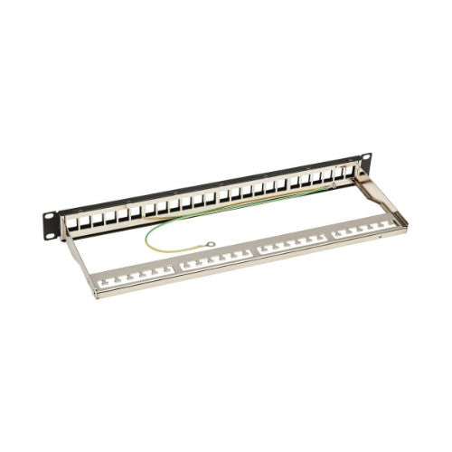 Tripp Lite N062-024-KJ-SH 24-Port 1U Rack-Mount Shielded Blank Keystone/Multimedia Patch Panel, RJ45 Ethernet, USB, HDMI, Cat5e/6