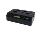 StarTech.com 4-Bay Hard Drive Duplicator and Eraser, Standalone 1:3 SATA HDD/SSD Cloner/Copier, USB 3.0 / eSATA to SATA Docking Station, Hard Drive Duplicator and Sanitizer Dock, Toolless / Top-Loading Design