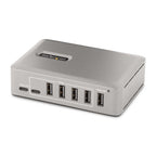 StarTech.com 10-Port USB-C Hub - 8x USB-A/2x USB-C - Self-Powered w/65W Power Supply - USB 3.1 10Gbps - Desktop/Laptop USB Hub w/USB-IF Certified 3ft Locking Cable, USB C Hub - TAA
