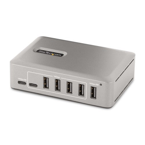 StarTech.com 10-Port USB-C Hub - 8x USB-A/2x USB-C - Self-Powered w/65W Power Supply - USB 3.1 10Gbps - Desktop/Laptop USB Hub w/USB-IF Certified 3ft Locking Cable, USB C Hub - TAA