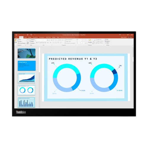 Lenovo ThinkVision M14d computer monitor 35.6 cm (14") 2240 x 1400 pixels 2.2K LED Black