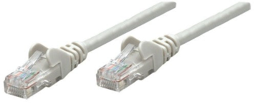 Intellinet Network Patch Cable, Cat6A, 0.25m, Grey, Copper, S/FTP, LSOH / LSZH, PVC, RJ45, Gold Plated Contacts, Snagless, Booted, Lifetime Warranty