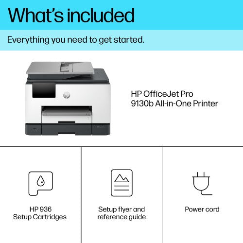 HP OfficeJet Pro 9130b Wireless All-in-One Color Printer, Two-sided printing; Copier, Scanner