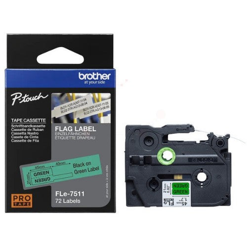 Brother FLE-7511 DirectLabel Label green 45mm x 21mm Pack=72